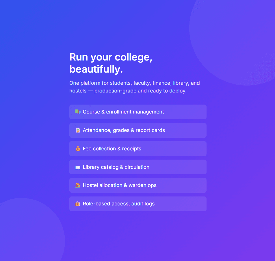 College ERP System